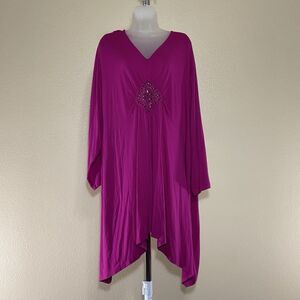 Catherine’s 5XL Deep Magenta Women’s Blouse